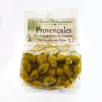Olives Cassées PROVENCALES - Sachets Saveurs Méditerranéennes 175g
