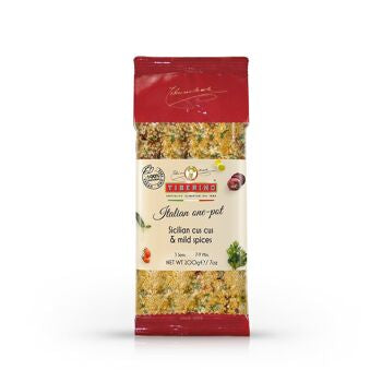 Couscous aux herbes, légumes et épices délicates - Couscous italien prêt à cuire avec assaisonnement - 2 portions