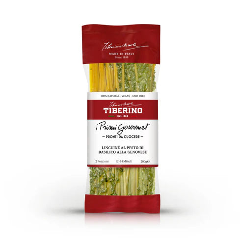 "Linguine alla Genovese" - Pâtes tréfilées au bronze au pesto de basilic